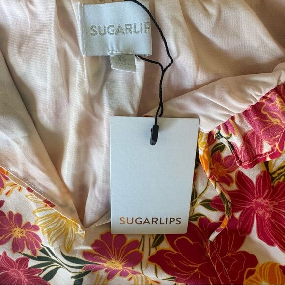 Sugarlips NWT Didion Floral Split Neck Tiered Maxi XS Sleeveless Relaxed Fit - Picture 12 of 12